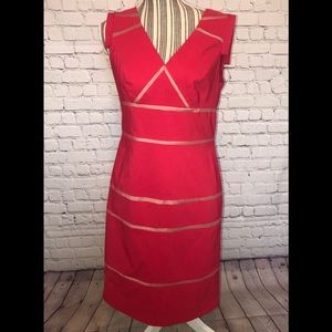Adrianna Papell coral fully lined dress